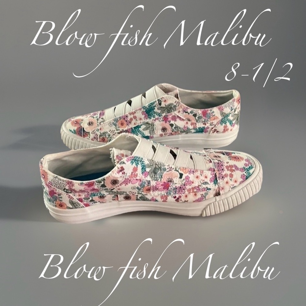 Blowfish Floral Canvas Slip on Shoes Ladies Size 8.5 EUC